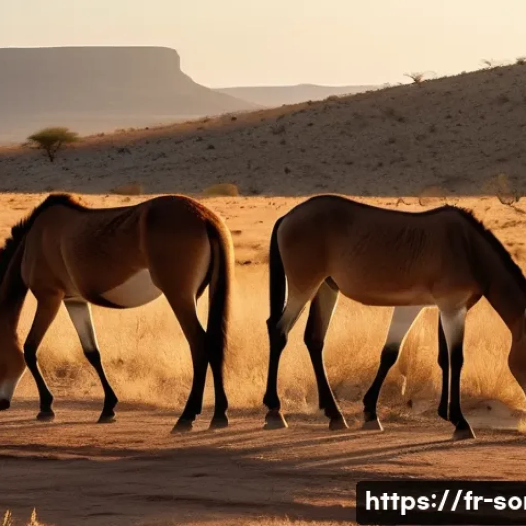 소말리아의 동물 보호 활동 - **Prompt:** A serene and majestic scene in the arid Somali landscape, featuring a small herd of Soma...